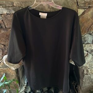 Black XL Top Above Elbow Length Sleeves;Slits on bottom sides;Excellent Quality!